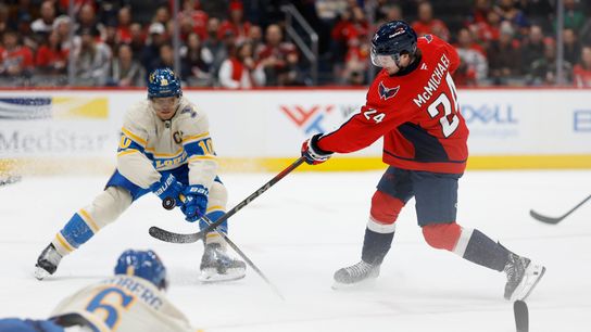 Blues Trade Kyrou to Capitals: McMichael, Gastrin, and 16th Overall Pick Bolster St. Louis’ War Chest (St Louis Blues). Photo by Geoff Burke-Imagn Images