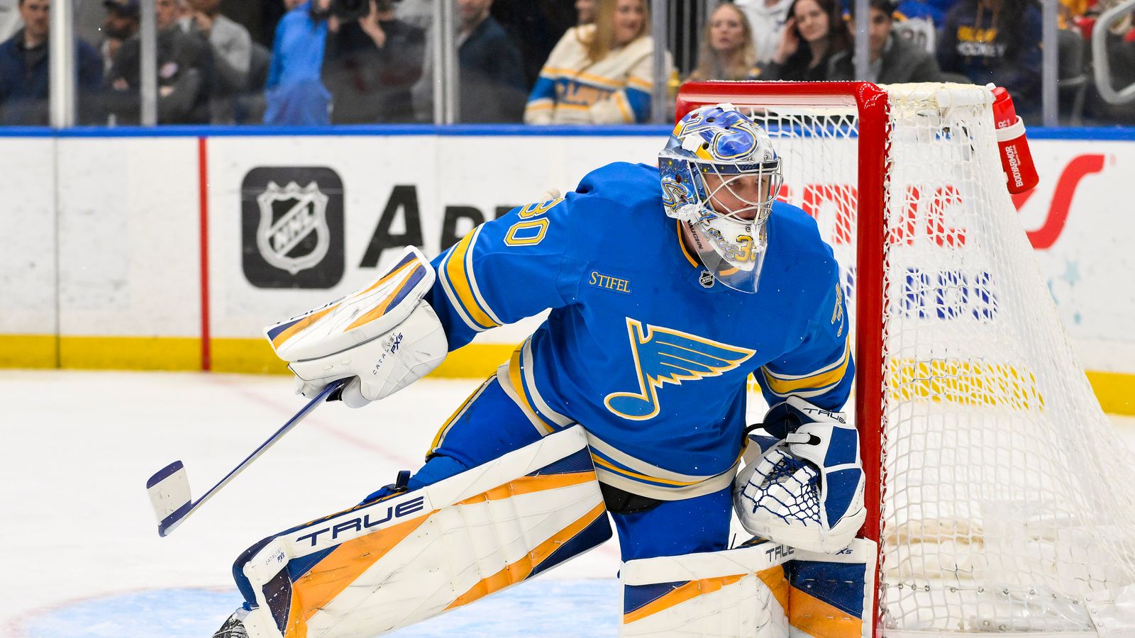 Serene Blues' Joel Hofer: In Goal Versus Oilers Design for Your Screen Serene Blues' Joel Hofer: In Goal Versus Oilers Design for Your Screen