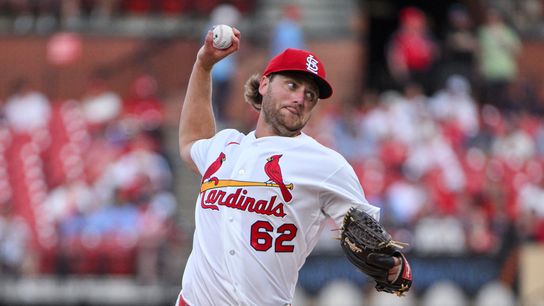 Kyle Leahy ran out of steam -- but first outing was solid building block for Cardinals starter (St Louis Cardinals). Photo by Jeff Curry-Imagn Images